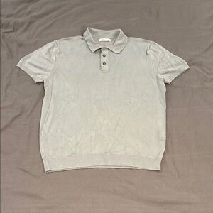 Zara Men’s Blue Knit Polo